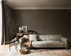 Gray brown living room design