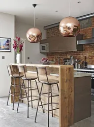 Кухни в стиле лофт с барной стойкой фото дизайн
