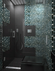 Shower In The Bathroom Mosaic Photo
