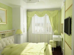 Small white bedroom interior photo