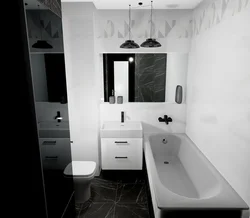 Черная ванная комната дизайн маленькая
