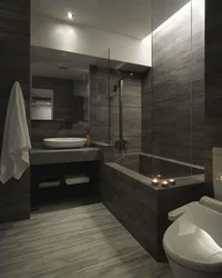 Bathroom design in dark colors modern style