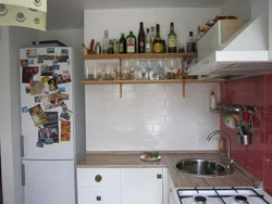 Niche in the kitchen on the entire wall photo