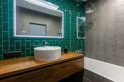 Изумрудная ванная комната дизайн