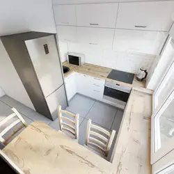 Дизайн кухни 6 кв метров с холодильником в хрущевке