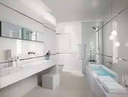 Bathroom Only With White Tiles Photo