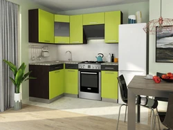 Photo kitchen design with corner set