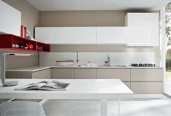 Kitchen design in a modern minimalist style