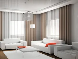 Curtains for the living room in a modern design, one window