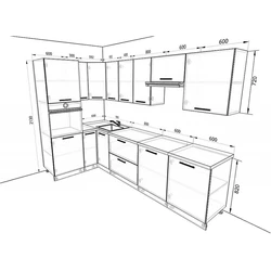 Kitchen drawing design photo