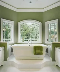 Bath interior in pistachio color