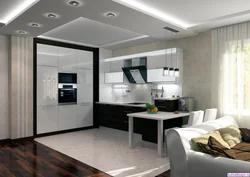 Kitchen Corner Living Room Design With Photo
