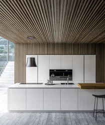Slats in kitchen design