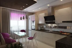 Kitchen 9 M Design With Sofa Photo