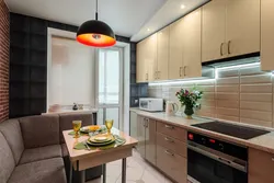Kitchen 9 M Design With Sofa Photo