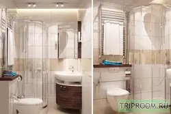 Дизайн ванной комнаты 3 на 3 с душевой кабиной