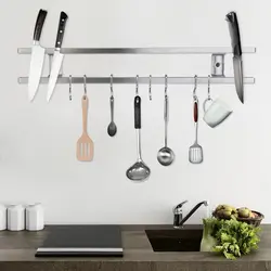 Kitchen Railing With Hooks Photo