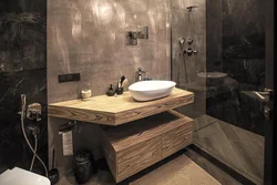 Dark Wood Bathroom Design