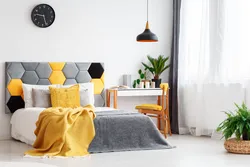 Boz sarı yataq otağı interyeri