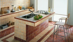 Kitchen design tile countertops