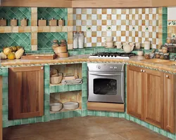 Kitchen design tile countertops