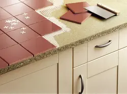 Дизайн кухни столешница из плитки