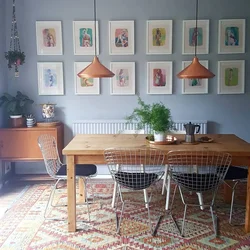 Shelves On The Wall In The Kitchen Above The Table Photo