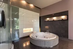 Built-in bathtub in the interior photo