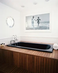 Ішкі фотосуреттегі кіріктірілген ванна