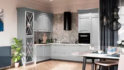 Kitchen design with milling on facades