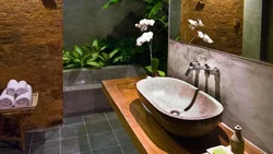 Bath In Tropical Design Photo