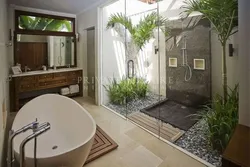Bath in tropical design photo