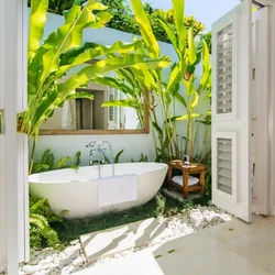 Bath in tropical design photo