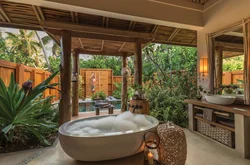 Bath in tropical design photo