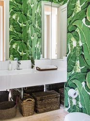 Bath in tropical design photo