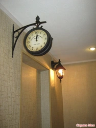 Clock in the hallway photo in the interior