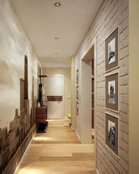 Wallpaper for a long corridor in a narrow apartment photo