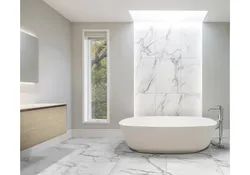 Calacatta Tiles In The Bathroom Interior