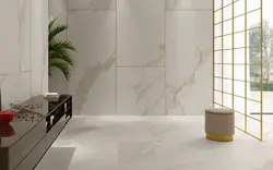 Calacatta tiles in the bathroom interior