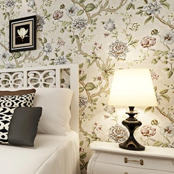 Bedroom Design Flower Wallpaper