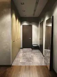 What color is the floor in the hallway photo