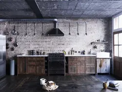 Loft kitchen straight design