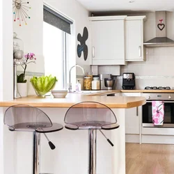 Tables in the kitchen Khrushchev in the interior photo