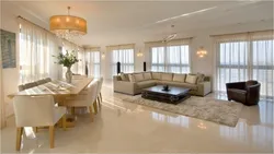 Floor Design Kitchen Combined With Living Room