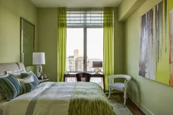 Green Curtains For Bedroom Photo