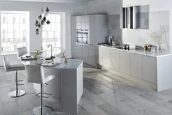 Gray laminate in the kitchen interior