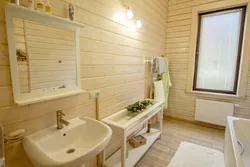 Photo of a bathroom in a timber house