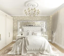 Белая классическая мебель в спальне дизайн
