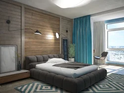 Modern Bedroom Made Of Wood Photo