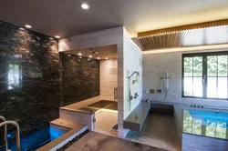 Kvartirada sauna dizayni bilan hammom